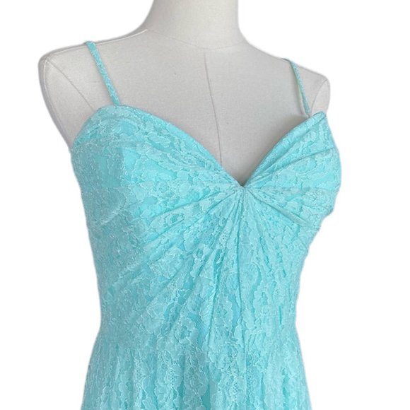 Mint Green Lace Formal Dress sz 12 - Picture 2 of 5